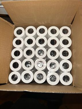 2 1/4” Receipt Paper Roll Bundle - White Thermal Rolls 50 pack